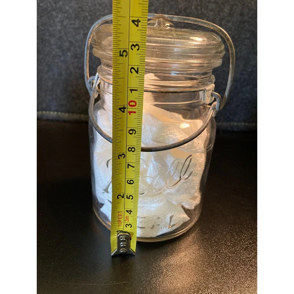 Ball Ideal Canister Jar‎ Glass Lid & Wire Bail Handle Farmhouse Storage Decor